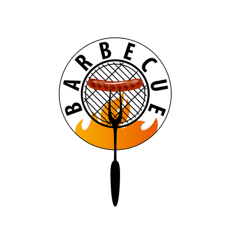 design template for a barbecue. Vector illustrationのイラスト素材