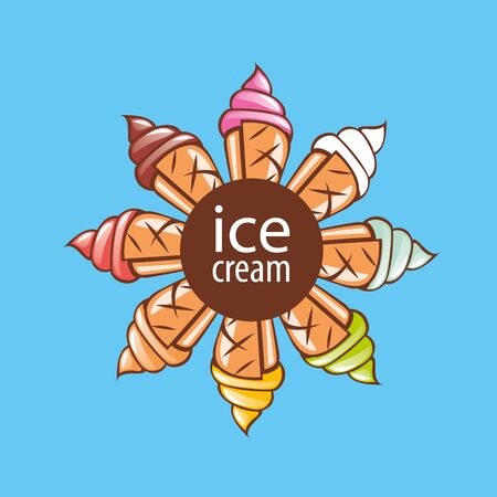 ice cream design template. Vector illustrationのイラスト素材