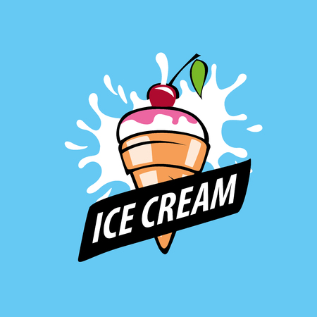 ice cream design template. Vector illustrationのイラスト素材