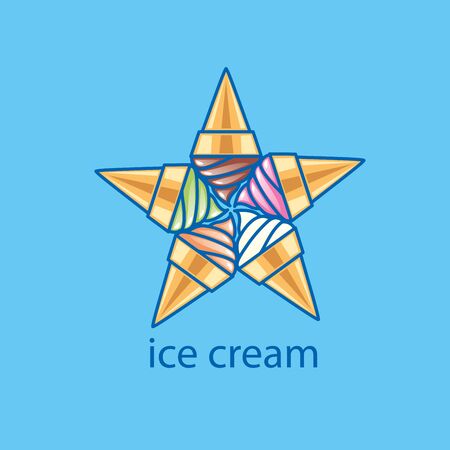 ice cream design template. Vector illustrationのイラスト素材