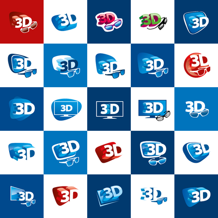 3d design template. Vector illustration of iconのイラスト素材
