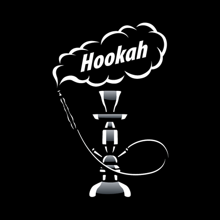 design template hookah. Vector illustration of iconのイラスト素材