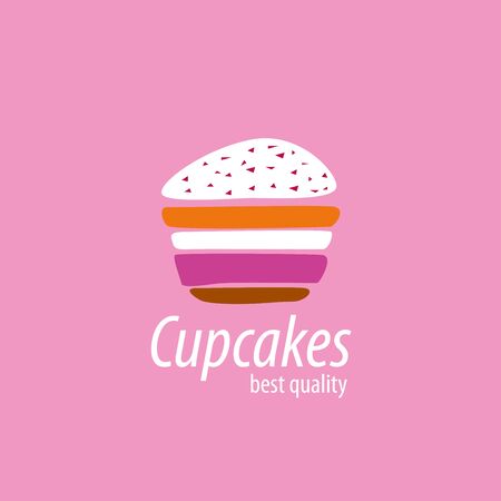 design template cupcake. Vector illustration of iconのイラスト素材