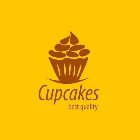 design template cupcake. Vector illustration of iconのイラスト素材