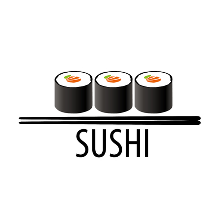 sushi logo design template. Vector illustration of iconのイラスト素材