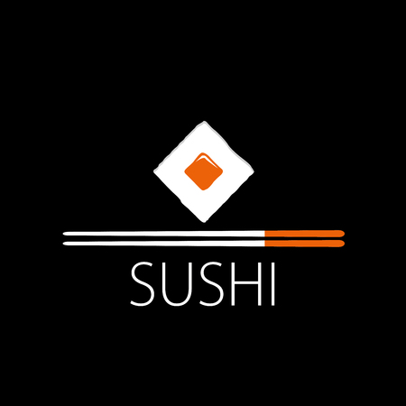 sushi logo design template. Vector illustration of iconのイラスト素材