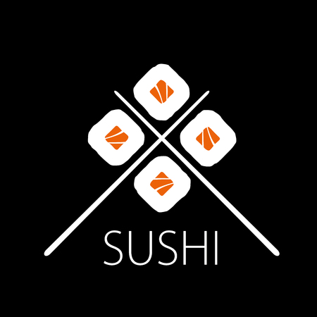 sushi logo design template. Vector illustration of iconのイラスト素材