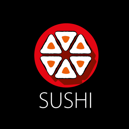 sushi logo design template. Vector illustration of iconのイラスト素材