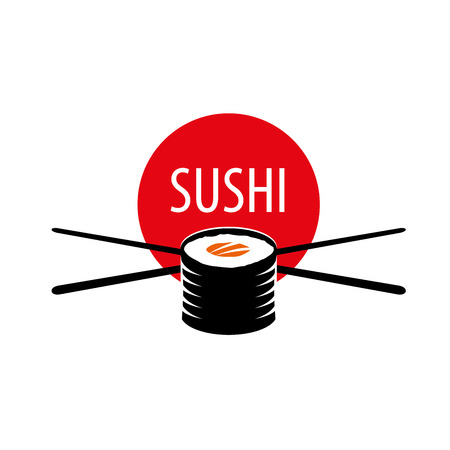 sushi logo design template. Vector illustration of iconのイラスト素材