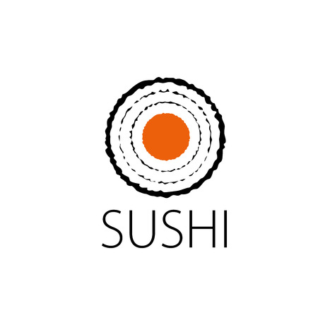 sushi logo design template. Vector illustration of iconのイラスト素材