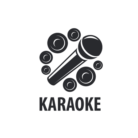 logo design template for karaoke. Vector illustration of iconのイラスト素材