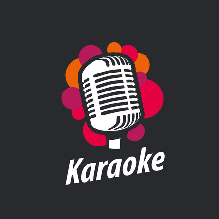 logo design template for karaoke. Vector illustration of iconのイラスト素材