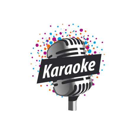 logo design template for karaoke. Vector illustration of iconのイラスト素材