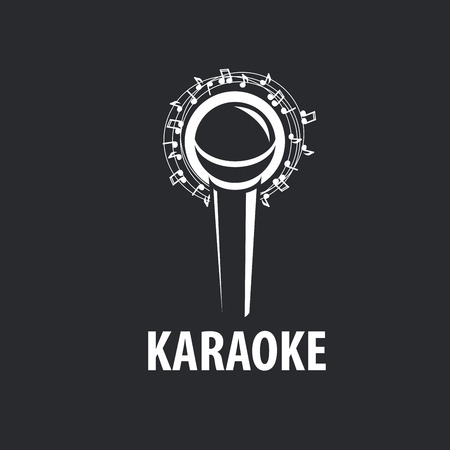 logo design template for karaoke. Vector illustration of iconのイラスト素材