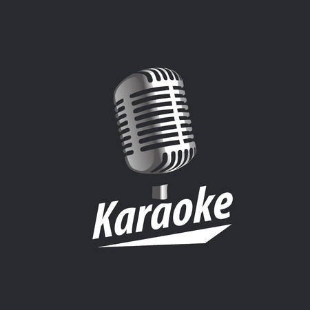 logo design template for karaoke. Vector illustration of iconのイラスト素材