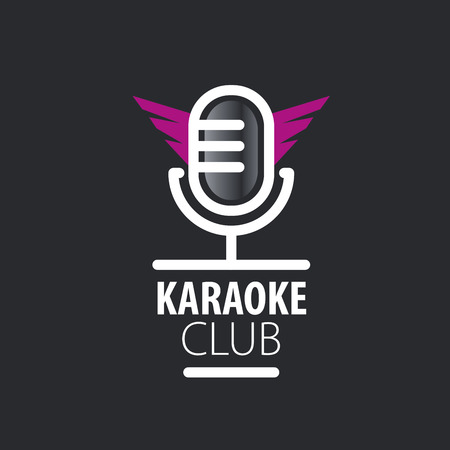 logo design template for karaoke. Vector illustration of iconのイラスト素材