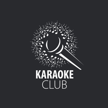 logo design template for karaoke. Vector illustration of iconのイラスト素材