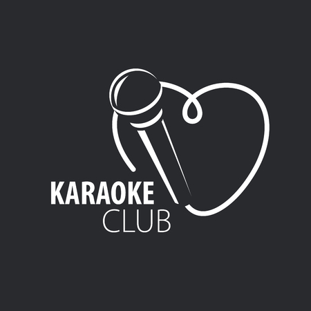 logo design template for karaoke. Vector illustration of iconのイラスト素材