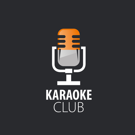 logo design template for karaoke. Vector illustration of iconのイラスト素材