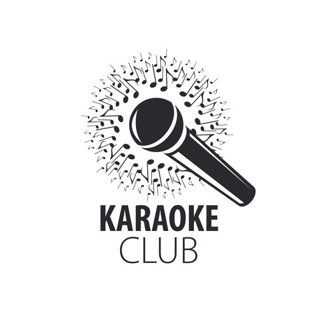 logo design template for karaoke. Vector illustration of iconのイラスト素材