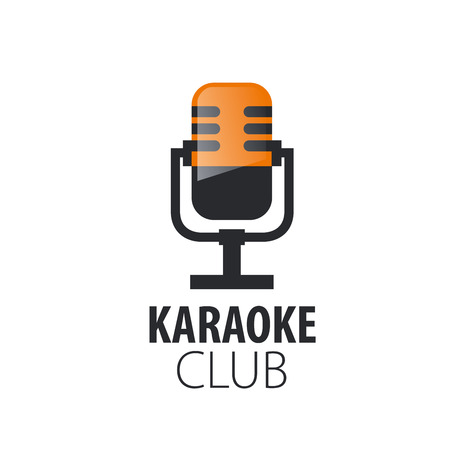logo design template for karaoke. Vector illustration of iconのイラスト素材