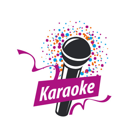 logo design template for karaoke. Vector illustration of iconのイラスト素材