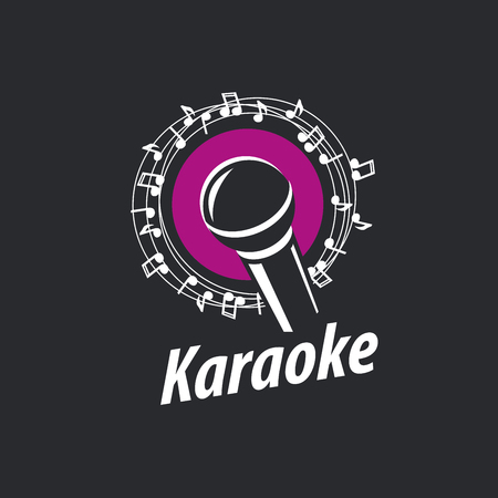logo design template for karaoke. Vector illustration of iconのイラスト素材