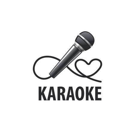 logo design template for karaoke. Vector illustration of iconのイラスト素材