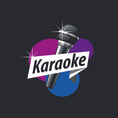 logo design template for karaoke. Vector illustration of iconのイラスト素材