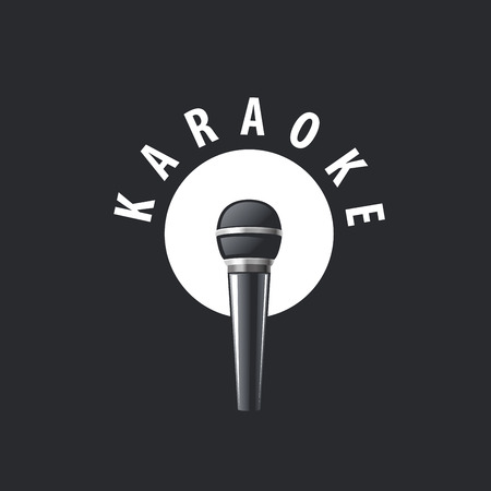 logo design template for karaoke. Vector illustration of iconのイラスト素材