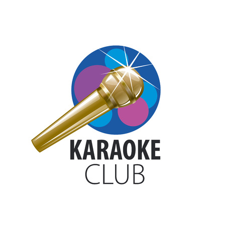 logo design template for karaoke. Vector illustration of iconのイラスト素材