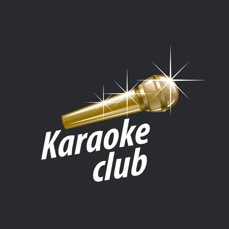 logo design template for karaoke. Vector illustration of iconのイラスト素材
