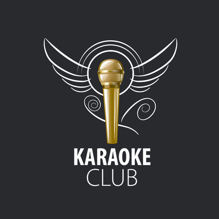 logo design template for karaoke. Vector illustration of iconのイラスト素材