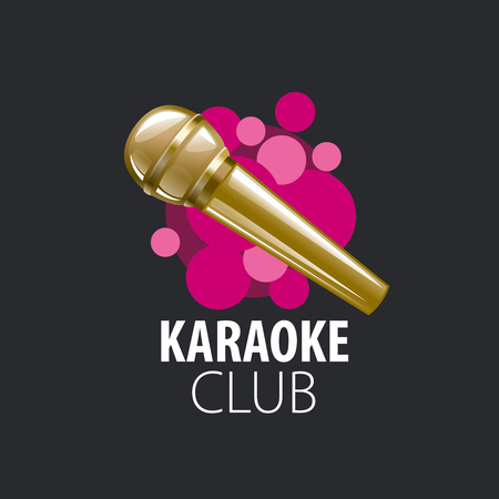 logo design template for karaoke. Vector illustration of iconのイラスト素材