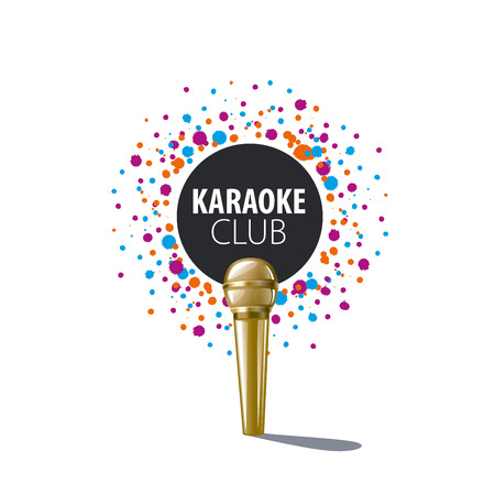 logo design template for karaoke. Vector illustration of iconのイラスト素材