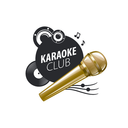logo design template for karaoke. Vector illustration of iconのイラスト素材