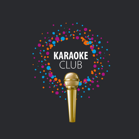 logo design template for karaoke. Vector illustration of iconのイラスト素材
