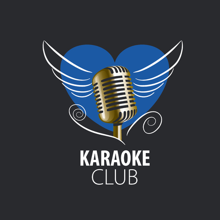 logo design template for karaoke. Vector illustration of iconのイラスト素材
