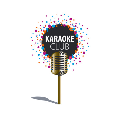 logo design template for karaoke. Vector illustration of iconのイラスト素材