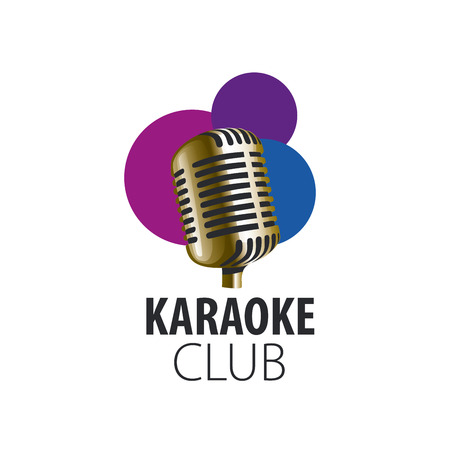 logo design template for karaoke. Vector illustration of iconのイラスト素材