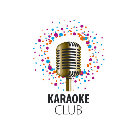 logo design template for karaoke. Vector illustration of iconのイラスト素材