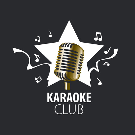 logo design template for karaoke. Vector illustration of iconのイラスト素材