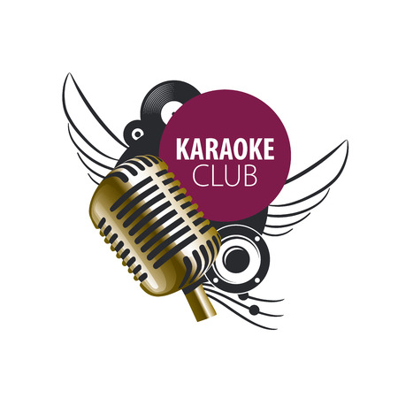 logo design template for karaoke. Vector illustration of iconのイラスト素材