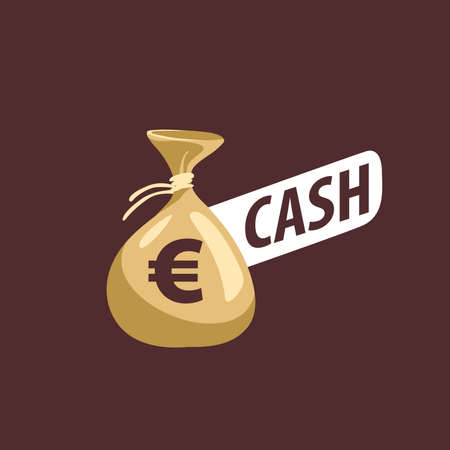A bag of money vector icon. Business and finance. Euro signのイラスト素材