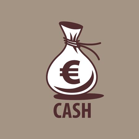 A bag of money vector icon. Business and finance. Euro signのイラスト素材