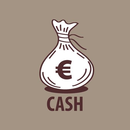 A bag of money vector icon. Business and finance. Euro signのイラスト素材