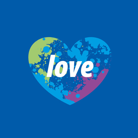 design template heart splash. Vector illustrationのイラスト素材