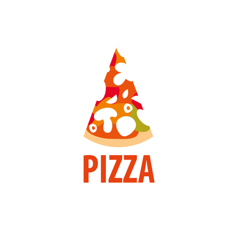 Pizza template design. Vector illustration of iconのイラスト素材