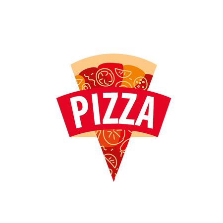 Pizza template design. Vector illustration of iconのイラスト素材