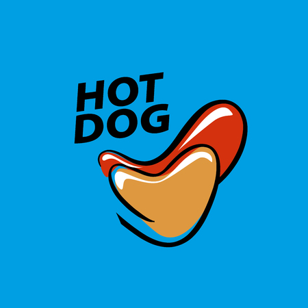 hot dog. Vector illustration of iconのイラスト素材